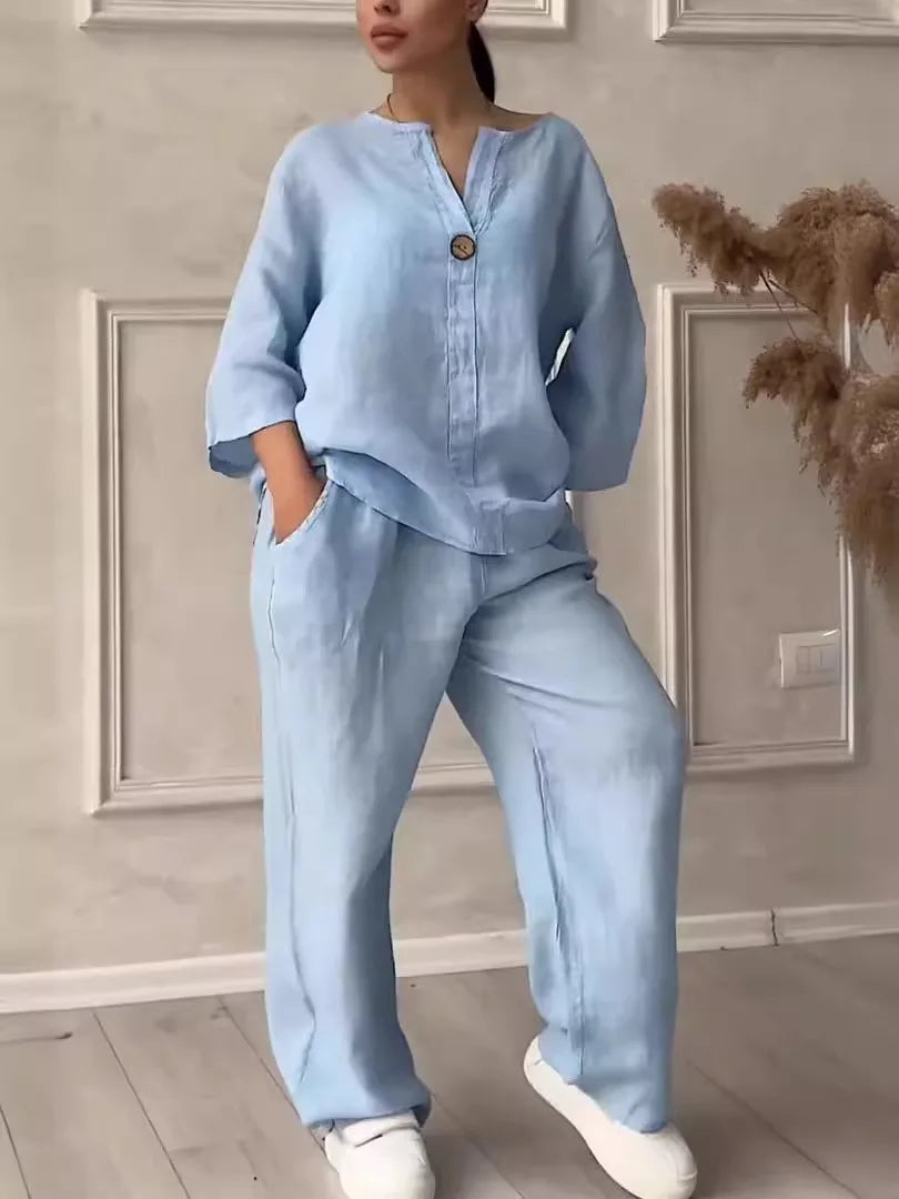 Conjunto Linho Feminino Valentina- BLACK FRIDAY