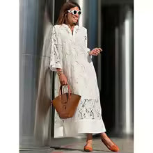Vestido Feminino Longo Bordado Aurora