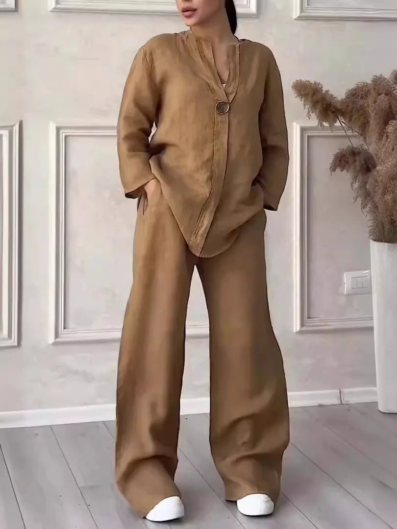 Conjunto Linho Feminino Valentina- BLACK FRIDAY